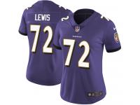 Women's Limited Alex Lewis #72 Nike Purple Home Jersey - NFL Baltimore Ravens Vapor Untouchable