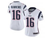 Women's Limited Andrew Hawkins #16 Nike White Road Jersey - NFL New England Patriots Vapor Untouchable