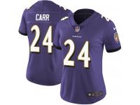 Women's Limited Brandon Carr #24 Nike Purple Home Jersey - NFL Baltimore Ravens Vapor Untouchable