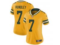 Women's Limited Brett Hundley #7 Nike Gold Jersey - NFL Green Bay Packers Rush