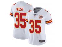 Women's Limited Charcandrick West #35 Nike White Road Jersey - NFL Kansas City Chiefs Vapor Untouchable