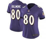 Women's Limited Crockett Gillmore #80 Nike Purple Home Jersey - NFL Baltimore Ravens Vapor Untouchable