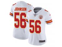 Women's Limited Derrick Johnson #56 Nike White Road Jersey - NFL Kansas City Chiefs Vapor Untouchable