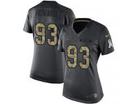 Women's Limited Jaye Howard #93 Nike Black Jersey - NFL Chicago Bears 2016 Salute to Service