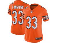 Women's Limited Jeremy Langford #33 Nike Orange Jersey - NFL Chicago Bears Rush
