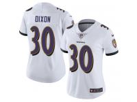 Women's Limited Kenneth Dixon #30 Nike White Road Jersey - NFL Baltimore Ravens Vapor Untouchable