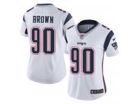 Women's Limited Malcom Brown #90 Nike White Road Jersey - NFL New England Patriots Vapor Untouchable