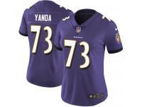 Women's Limited Marshal Yanda #73 Nike Purple Home Jersey - NFL Baltimore Ravens Vapor Untouchable