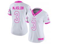 Women's Limited Matt McGloin #3 Nike White Pink Jersey - NFL Philadelphia Eagles Rush Fashion
