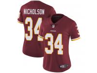 Women's Limited Montae Nicholson #34 Nike Burgundy Red Home Jersey - NFL Washington Redskins Vapor
