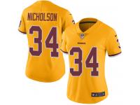 Women's Limited Montae Nicholson #34 Nike Gold Jersey - NFL Washington Redskins Rush