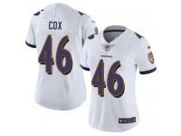Women's Limited Morgan Cox #46 Nike White Road Jersey - NFL Baltimore Ravens Vapor Untouchable