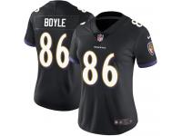 Women's Limited Nick Boyle #86 Nike Black Alternate Jersey - NFL Baltimore Ravens Vapor Untouchable