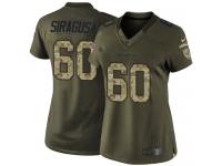 Women's Limited Nico Siragusa #60 Nike Green Jersey - NFL Baltimore Ravens Salute to Service