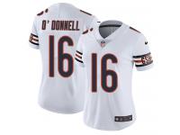 Women's Limited Pat O'Donnell #16 Nike White Road Jersey - NFL Chicago Bears Vapor Untouchable