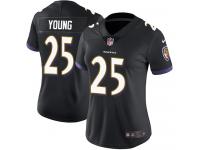 Women's Limited Tavon Young #25 Nike Black Alternate Jersey - NFL Baltimore Ravens Vapor Untouchable