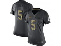 Women's Limited Tress Way #5 Nike Black Jersey - NFL Washington Redskins 2016 Salute to Service
