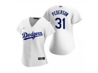 Women's Los Angeles Dodgers Joc Pederson Nike White 2020 Home Jersey