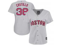 Women's Majestic Boston Red Sox #38 Rusney Castillo Authentic Grey Road MLB Jersey