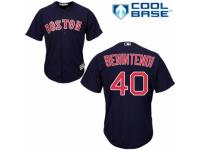 Women's Majestic Boston Red Sox #40 Andrew Benintendi Navy Blue Alternate Road MLB Jersey