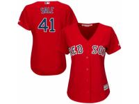Women's Majestic Boston Red Sox #41 Chris Sale Red Alternate Home MLB Jersey