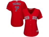 Women's Majestic Boston Red Sox #7 Christian Vazquez Authentic Red Alternate Home MLB Jersey