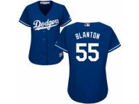 Women's Majestic Los Angeles Dodgers #55 Joe Blanton Royal Blue Alternate Cool Base MLB Jersey