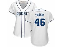 Women's Majestic San Diego Padres #46 Jhoulys Chacin Authentic White Home Cool Base MLB Jersey