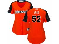 Women's Majestic San Diego Padres #52 Brad Hand Orange National League 2017 MLB All-Star Cool Base MLB Jersey