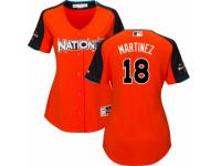Women's Majestic St. Louis Cardinals #18 Carlos Martinez Orange National League 2017 MLB All-Star MLB Jersey