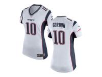 Women's New England Patriots Nike White #10 Josh Gordon Game Jersey
