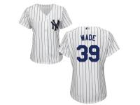 Women's New York Yankees #39 Tyler Wade Majestic White Navy Home Cool Base Jersey
