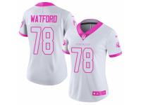 Women's Nike Arizona Cardinals #78 Earl Watford Limited White Pink Rush Fashion NFL Jersey