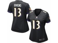 Women's Nike Baltimore Ravens #13 Chris Givens Game Black Alternate NFL Jersey