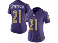 Women's Nike Baltimore Ravens #21 Tony Jefferson Limited Purple Rush NFL Jersey