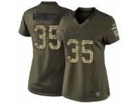 Women's Nike Baltimore Ravens #35 Kyle Arrington Limited Green Salute to Service NFL Jersey