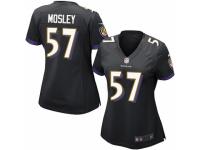 Women's Nike Baltimore Ravens #57 C.J. Mosley Game Black Alternate NFL Jersey