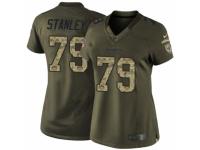 Women's Nike Baltimore Ravens #79 Ronnie Stanley Limited Green Salute to Service NFL Jersey