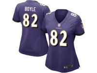 Women's Nike Baltimore Ravens #82 Nick Boyle Game Purple Team Color NFL Jersey