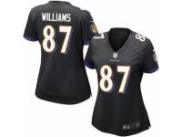 Women's Nike Baltimore Ravens #87 Maxx Williams Game Black Alternate NFL Jersey