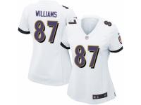 Women's Nike Baltimore Ravens #87 Maxx Williams Game White NFL Jersey