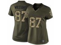 Women's Nike Baltimore Ravens #87 Maxx Williams Limited Green Salute to Service NFL Jersey