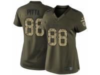 Women's Nike Baltimore Ravens #88 Dennis Pitta Limited Green Salute to Service NFL Jersey