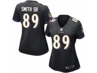 Women's Nike Baltimore Ravens #89 Steve Smith Sr Game Black Alternate NFL Jersey