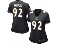 Women's Nike Baltimore Ravens #92 Bronson Kaufusi Game Black Alternate NFL Jersey