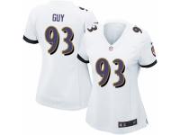Women's Nike Baltimore Ravens #93 Lawrence Guy Game White NFL Jersey