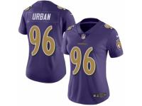 Women's Nike Baltimore Ravens #96 Brent Urban Limited Purple Rush NFL Jersey
