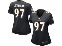 Women's Nike Baltimore Ravens #97 Timmy Jernigan Game Black Alternate NFL Jersey