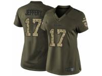 Women's Nike Chicago Bears #17 Alshon Jeffery Limited Green Salute to Service NFL Jersey