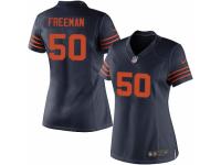 Women's Nike Chicago Bears #50 Jerrell Freeman Limited Navy Blue 1940s Throwback Alternate NFL Jersey